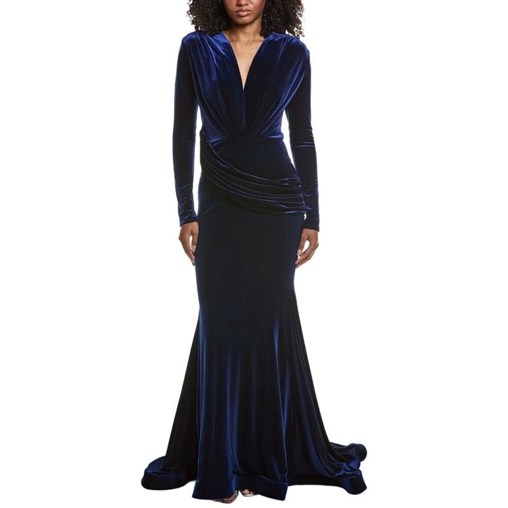 Issue New York Womens Velvet High-Low Gown